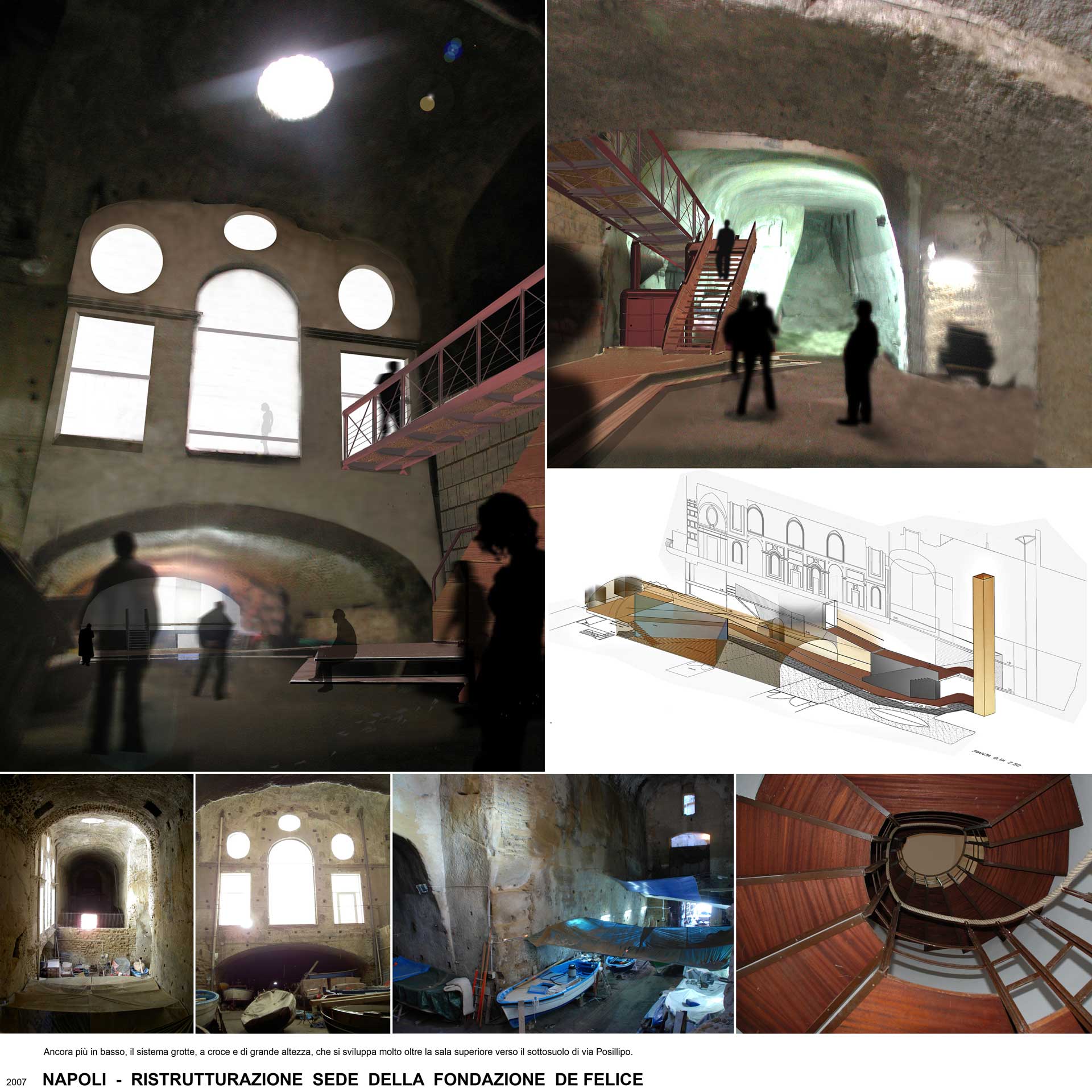DIALOGHI DI FORME /  reinventare le preesistenze – Napoli, Ristrutturazione sede Fondazione De Felice, Palazzo donn’Anna