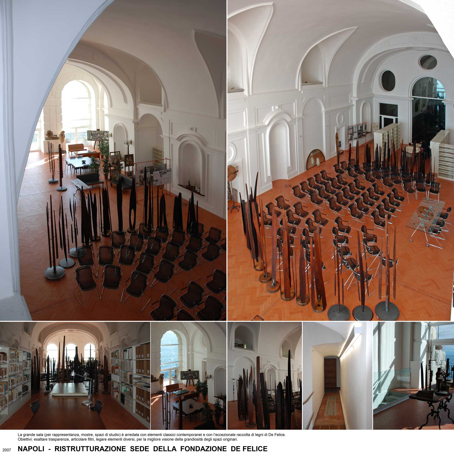 DIALOGHI DI FORME /  reinventare le preesistenze – Napoli, Ristrutturazione sede Fondazione De Felice, Palazzo donn’Anna