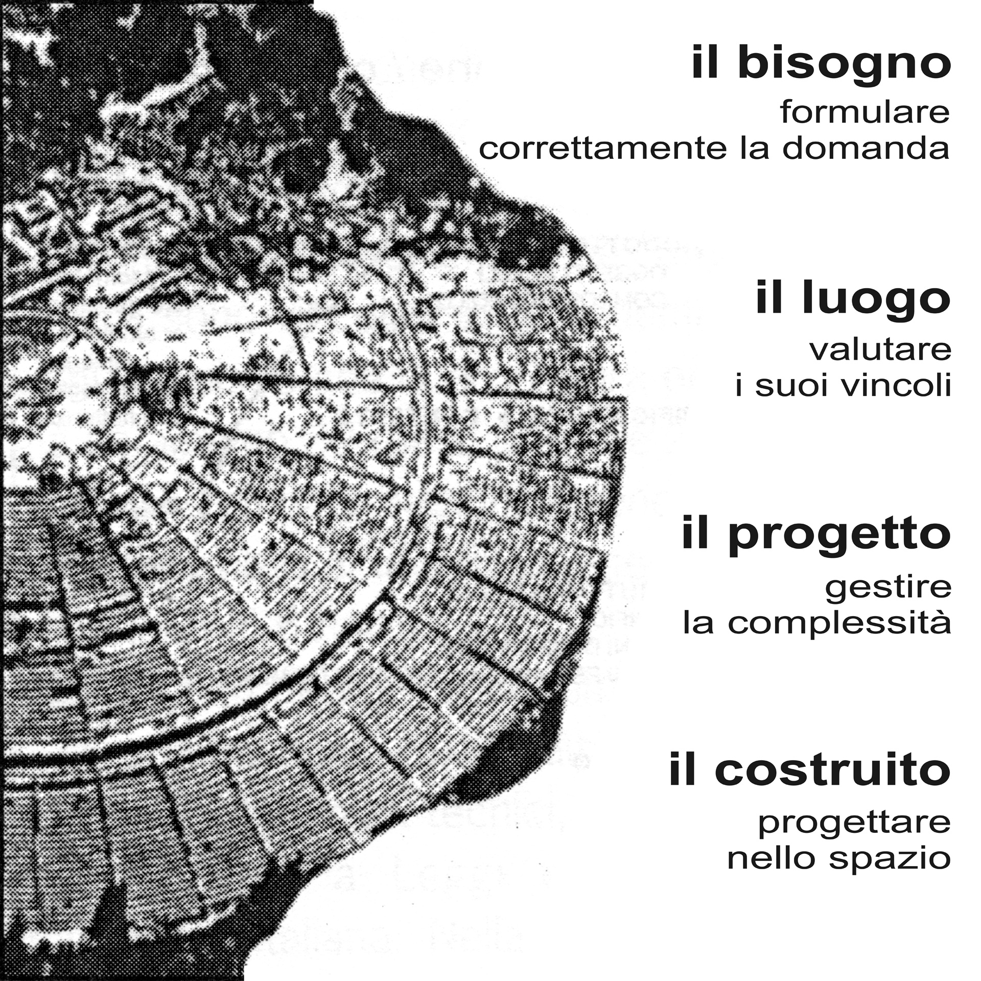 La cultura del progetto – appunti metodologici – Bisogno, luogo, progetto, costruito