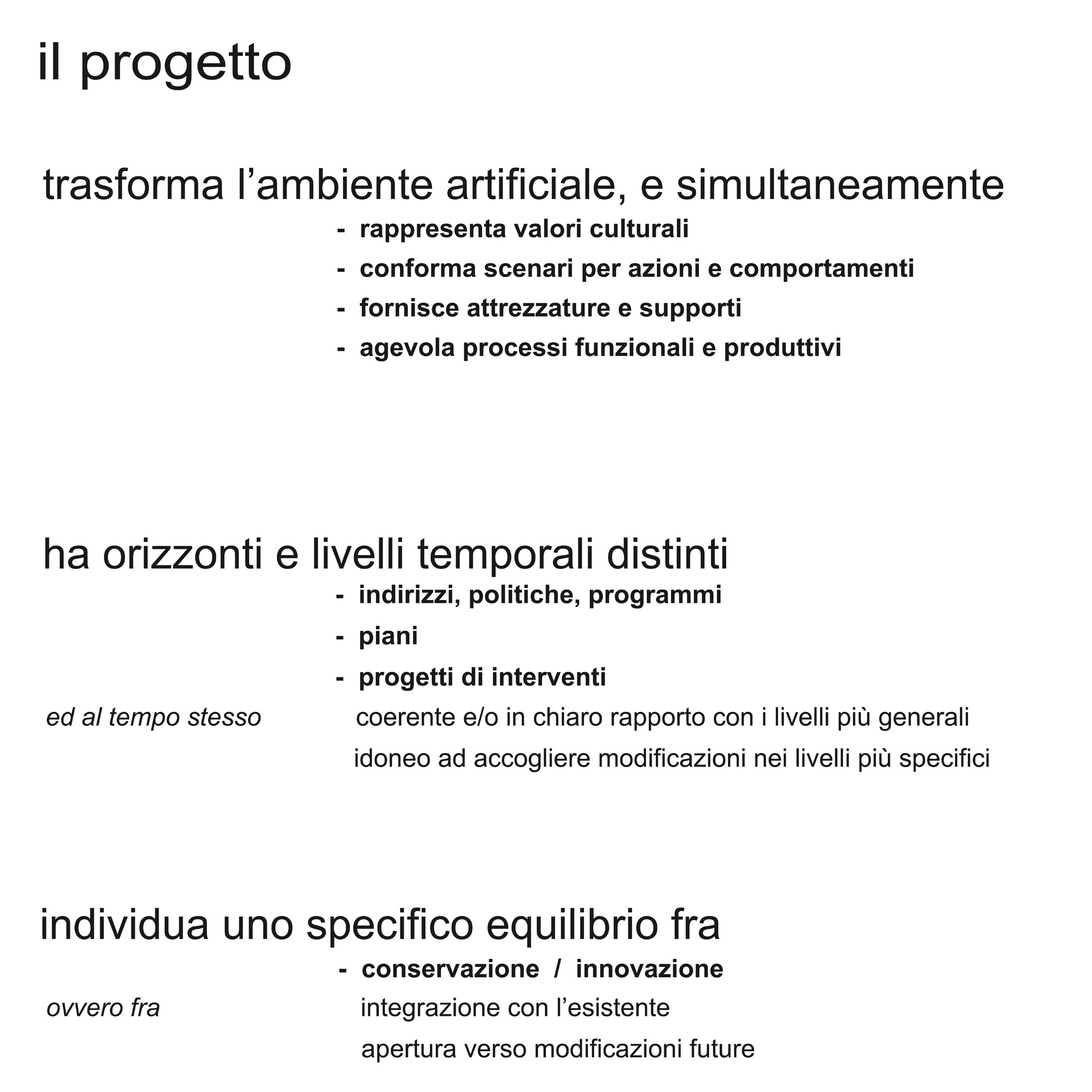 La cultura del progetto – appunti metodologici – Le fasi del progetto