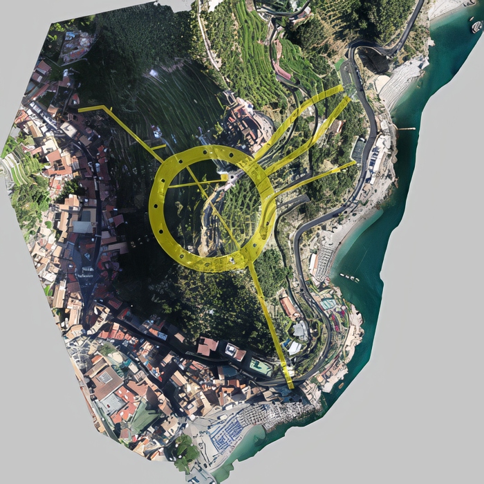 Cetara – Parcheggio in roccia con accessi a centro storico e mare