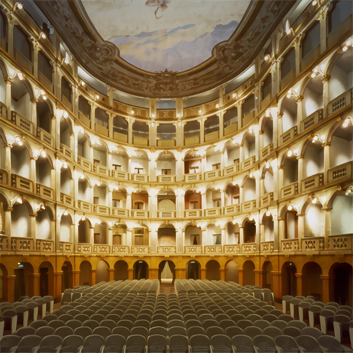 Pavia, Restauro Teatro dei 4 Cavalieri (A. Galli Bibiena, 1771/73)